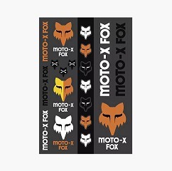 СТИКЕР FOX HERITAGE TRACK PACK BLK/WHT/ORG