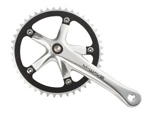 КУРБЕЛИ M-WAVE SINGLE SPEED SILVER/BLACK 44Т 165MM